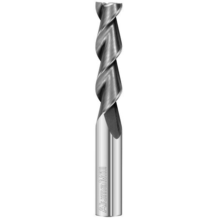 2-Flute - 45Â° Helix - 3825 AlumaMill HP End Mills, RH Spiral, Square, Extra-Long, 5/16